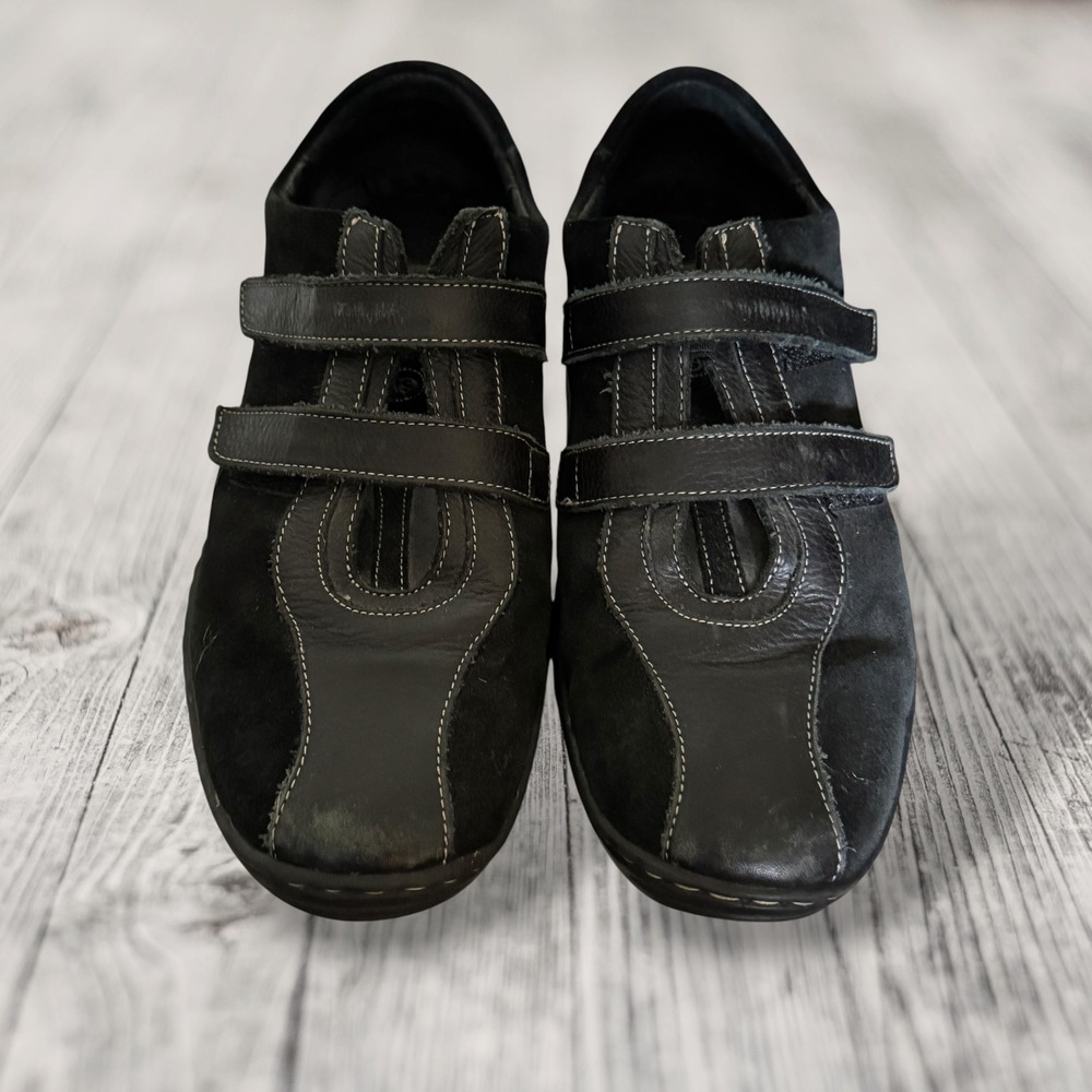 Josef Seibel Mary Jane Sneakers Women 40 (9) Black Gorpcore Leather Hook & Loop